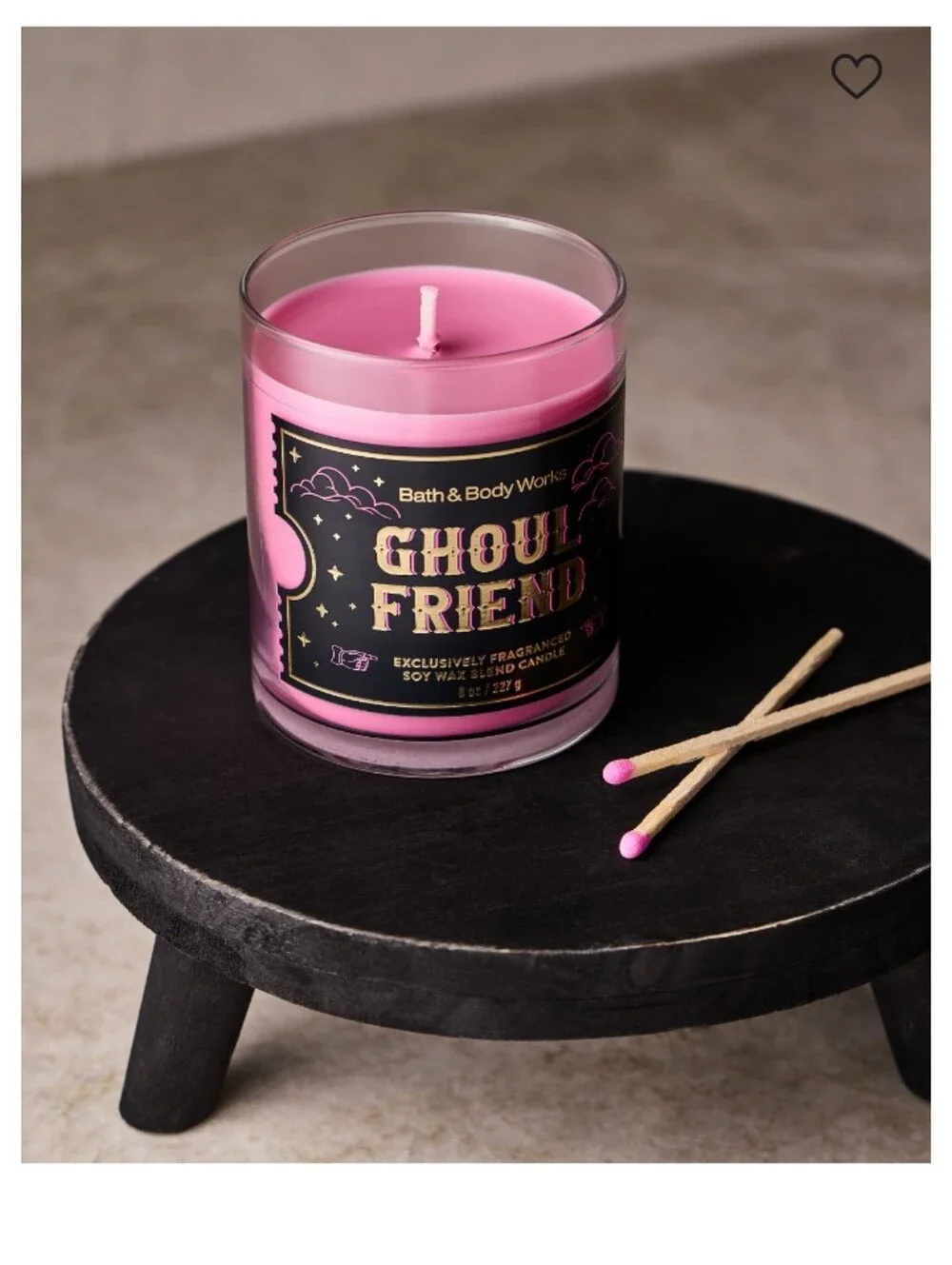 👻👻Bath & Body Works Pink 'Ghoul Friend' Soy Wax Candle👻👻